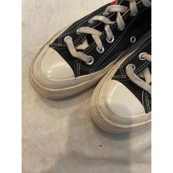 PLAY X CONVERSE Unisex Chuck Taylor Hi Top Men's 3 Women's 5 Black Canvas - Picture 5 of 9